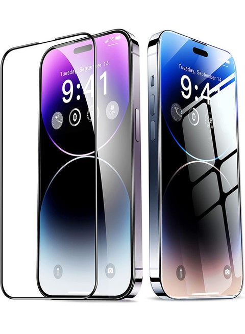 Shatterproof Protection Tempered Glass 9H Hardness HD Clear Case-Friendly Auto-Alignment Frame Screen Protector For Apple iPhone 14 Pro Max 6.7 inch Clear