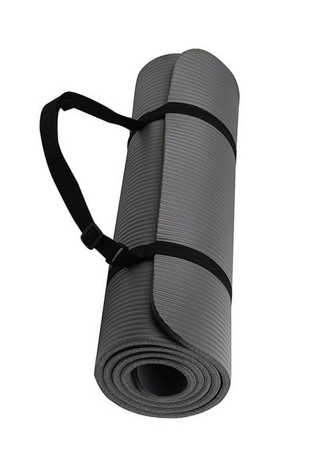 Anti-Tear Exercise Mat With Carrying Strap 60x10cm 60x10cm - v1666272424/N20034892A_7