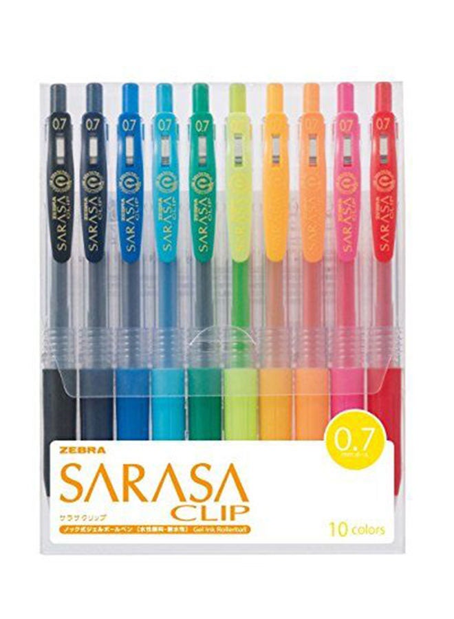 ZEBRA - 10-Piece Sarasa Clip Gel-Ink Pens Multicolour - Image 1