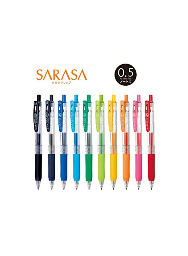 ZEBRA - 10-Piece Sarasa Clip Gel-Ink Pens Multicolour - Image 1