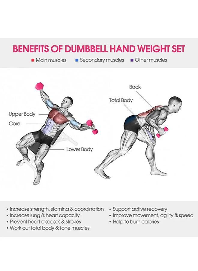 Fitness World - Dumbbell Set for Weight Lifting Exercises with Bag 6kg 6kg - Image 1