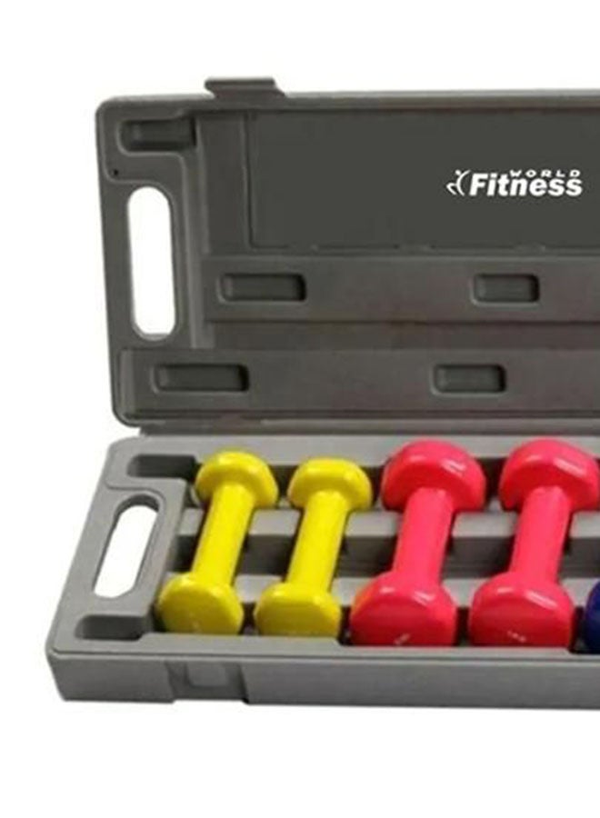 Fitness World - Dumbbell Set for Weight Lifting Exercises with Bag 6kg 6kg - Image 1