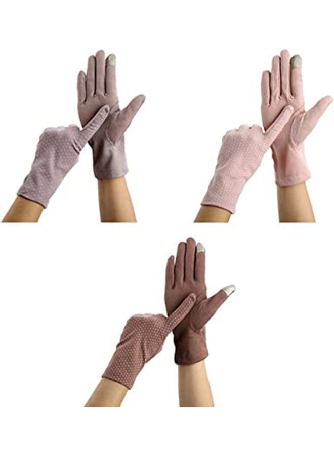 Generic Pair Women Sun Protective Gloves UV Protection Summer Sunblock Gloves Touchscreen Gloves for Driving Riding  - Image 4