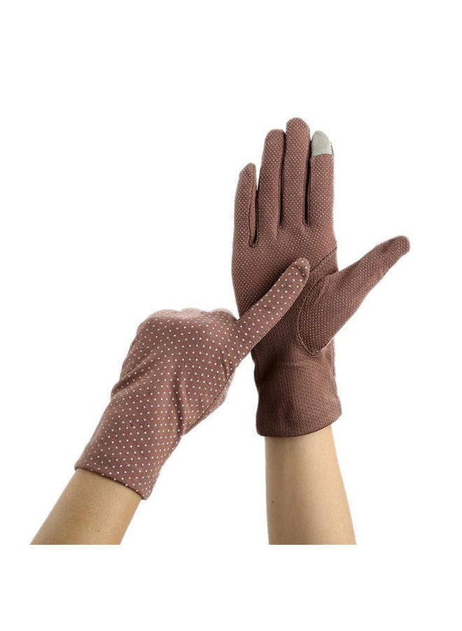 Generic Pair Women Sun Protective Gloves UV Protection Summer Sunblock Gloves Touchscreen Gloves for Driving Riding  - Image 1