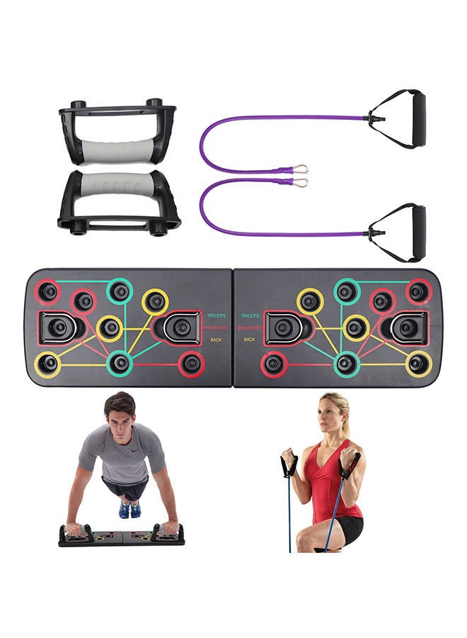 Rock Pow - Push Up Rack Board With Fitness Bands 35.6 x 21.8 x 10.8cm - Image 1