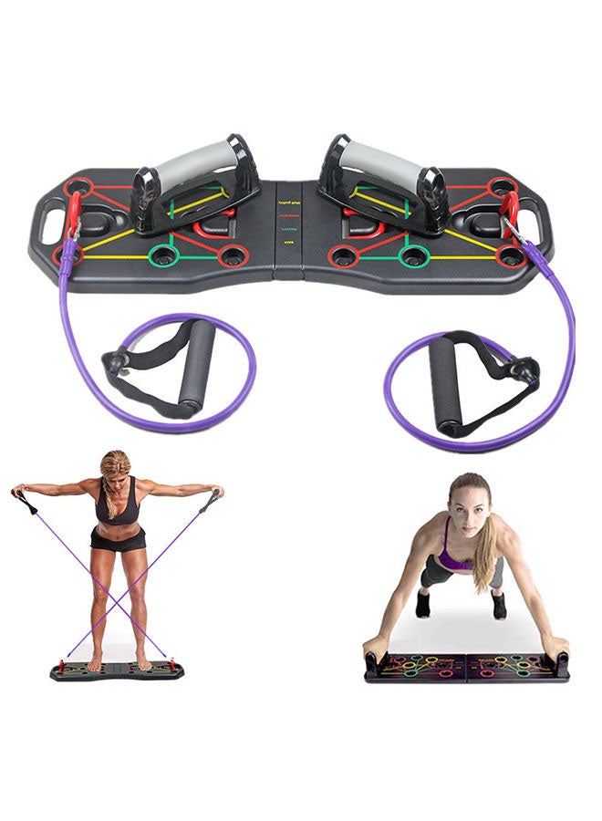 Rock Pow - Push Up Rack Board With Fitness Bands 35.6 x 21.8 x 10.8cm - Image 1