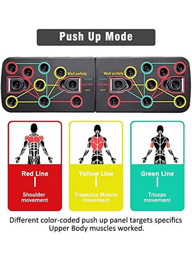 Rock Pow - Push Up Rack Board With Fitness Bands 35.6 x 21.8 x 10.8cm - Image 1