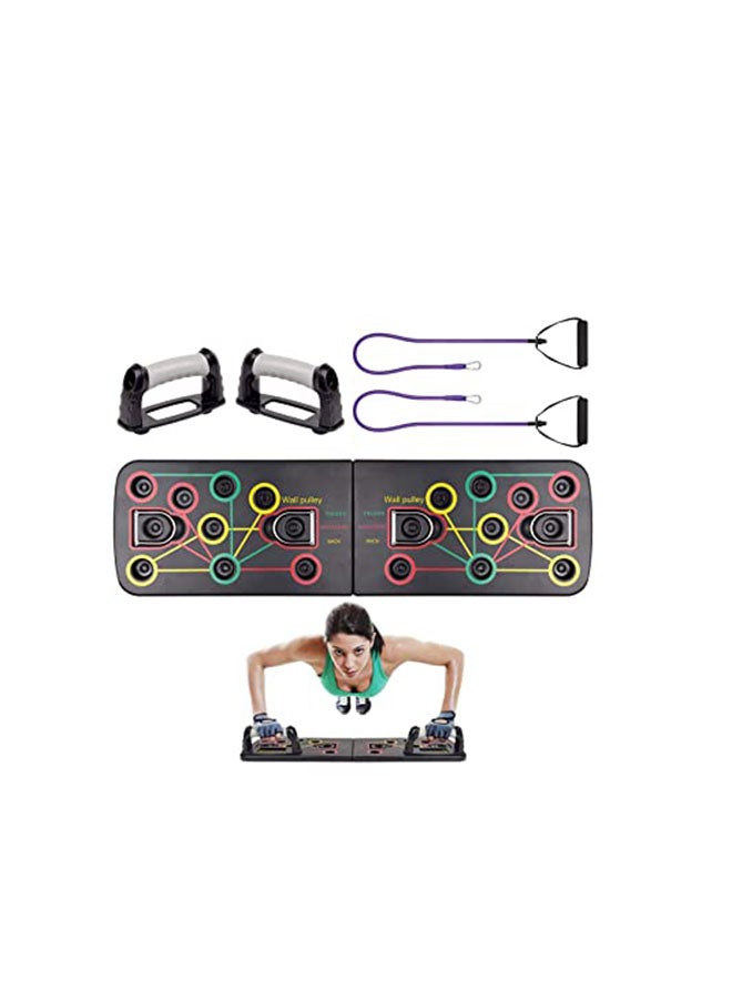 Rock Pow - Push Up Rack Board With Fitness Bands 35.6 x 21.8 x 10.8cm - Image 1