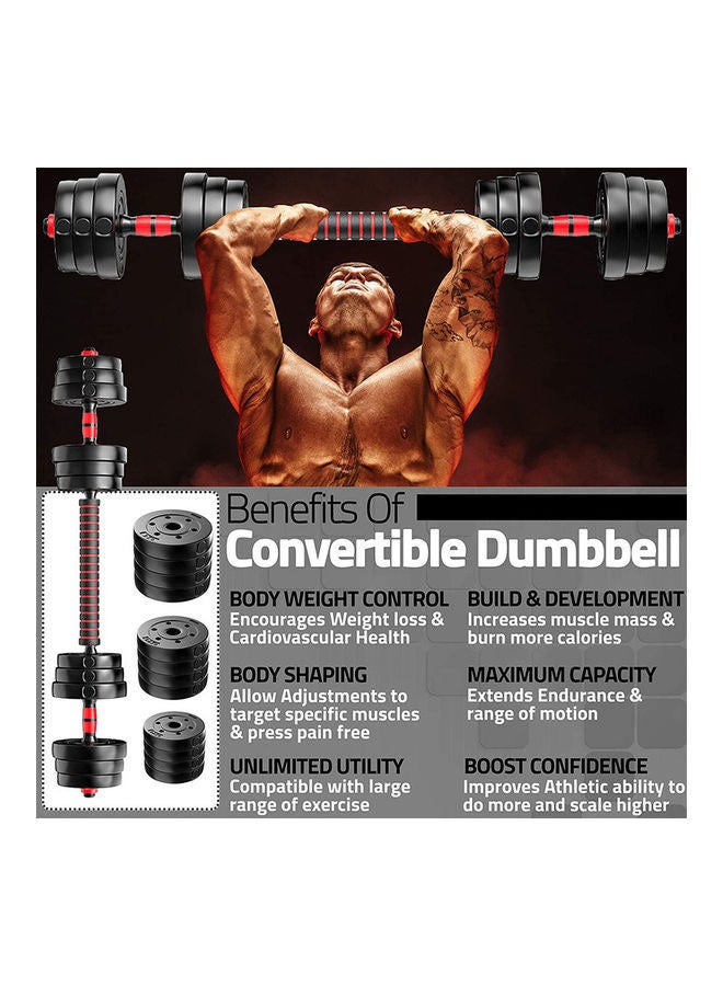 Fitness World - Adjustable Weight Dumbbells Set 15kg 15kg - Image 1