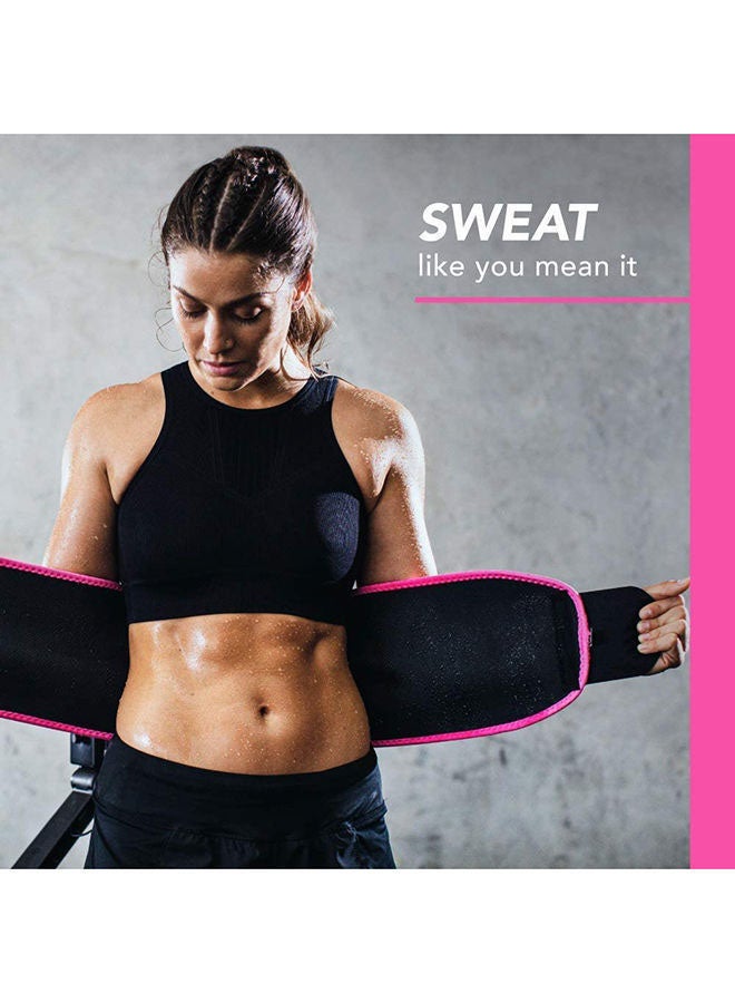 Sweet Sweat Waist Trimmer for Women and Men Black /Pink Medium 41X8inch - Image 2