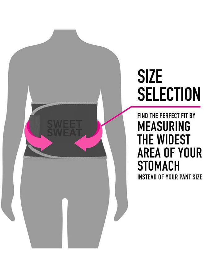 Sweet Sweat Waist Trimmer for Women and Men Black /Pink Medium 41X8inch - Image 5