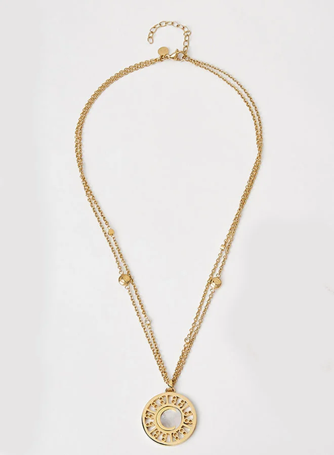 CERRUTI 1881 Gold Plated Chain Necklace With Bracelet And Watch Set