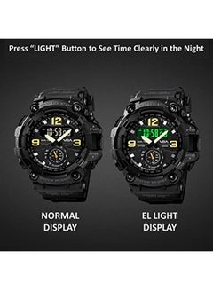 Men's Analog Digital Waterproof And Sport Wrist Watch - 56 mm - Black - v1666277213/N45429610A_9