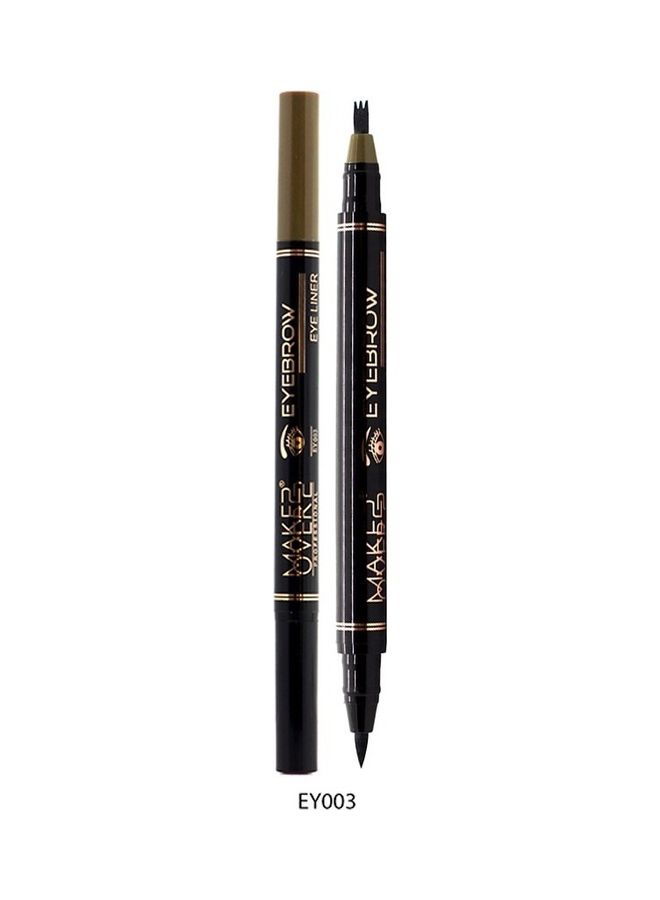 ميك اوفر22 - 2-In-1 Eyebrow And Eyeliner Pen Soft Brown - Image 1