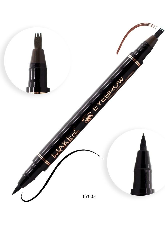 Make Over 22 2 In 1 Eyebrow And Eyeliner Pen Brown Black