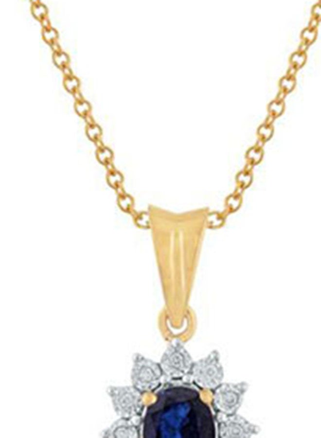 LIALI JEWELLERY 18 Karat Gold Royal Blue Sapphire Pendant  - Image 3