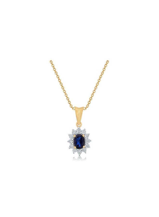 LIALI JEWELLERY 18 Karat Gold Royal Blue Sapphire Pendant  - Image 1