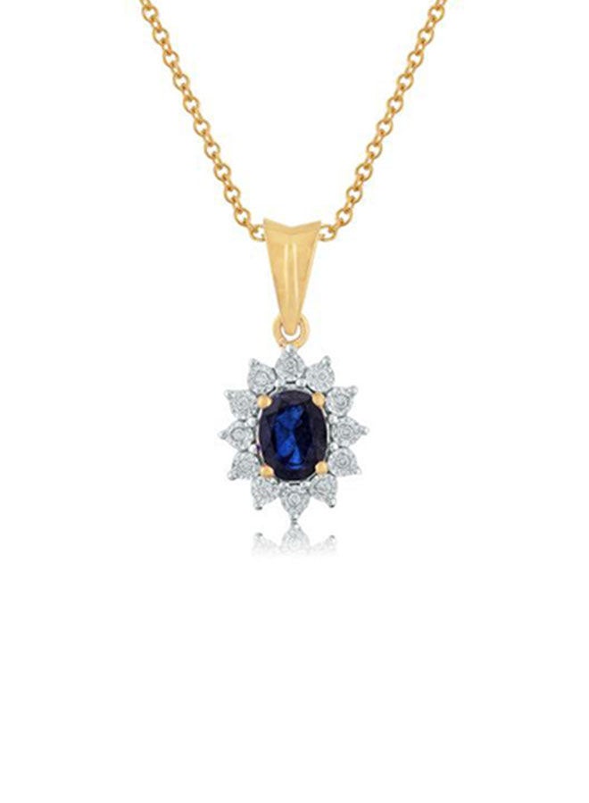 LIALI JEWELLERY 18 Karat Gold Royal Blue Sapphire Pendant  - Image 2