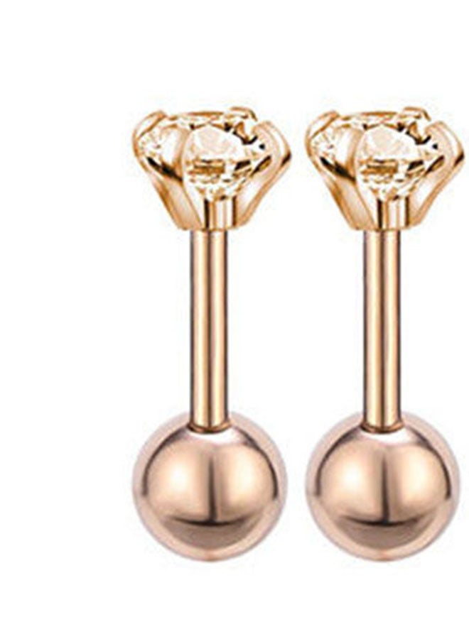 5-Pair Stainless Steel Cartilage Piercing Ear Studs - Image 5