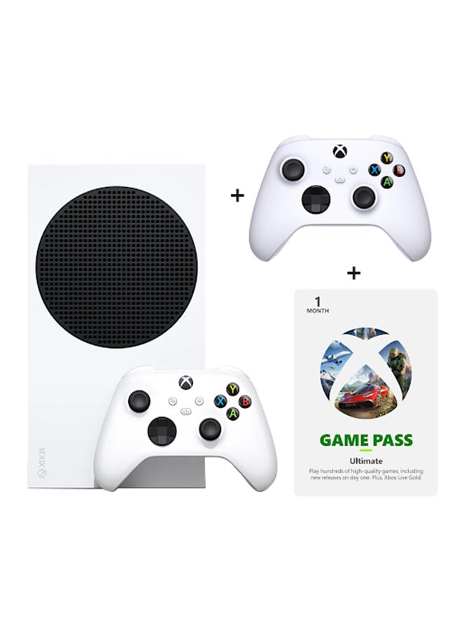 Microsoft - Xbox Series S 512 GB Digital Console With Extra Wireless Controller White + 1 Month Game Pass Ultimate - Image 1