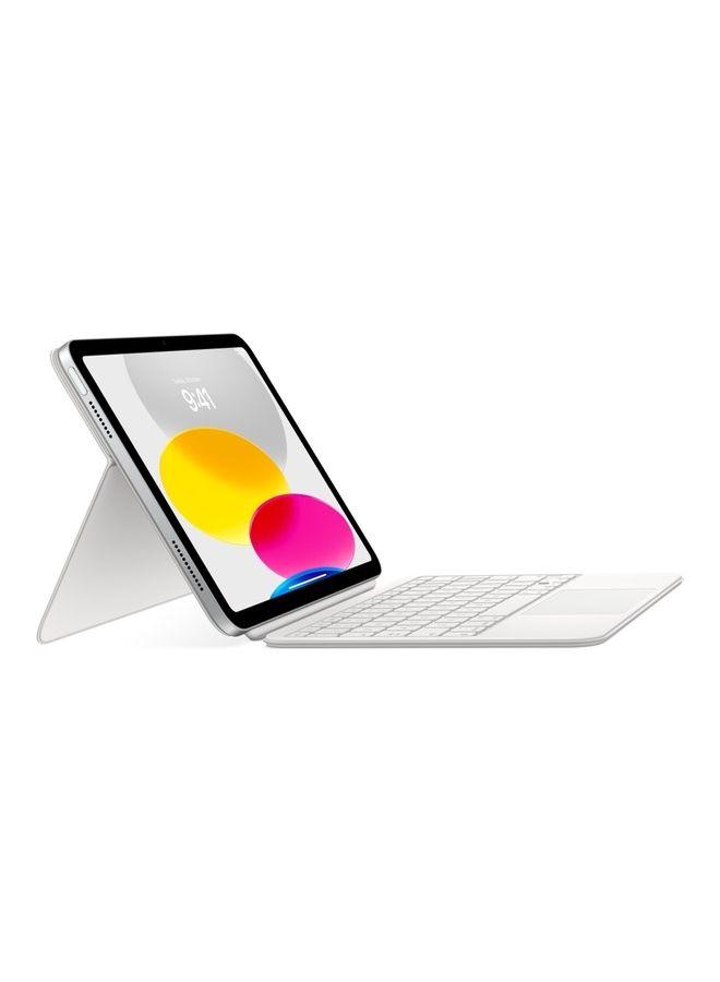 Apple - Magic Keyboard Folio for iPad (10th generation) - Arabic/English white - Image 1