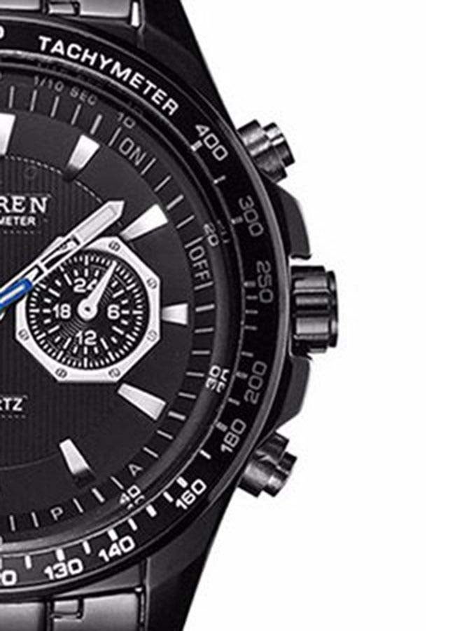 كارين ساعة يد كرونوغراف ستانلس ستيل مقاومة للماء WT-CU-8020-B - 43 ملم - أسود - Image 4