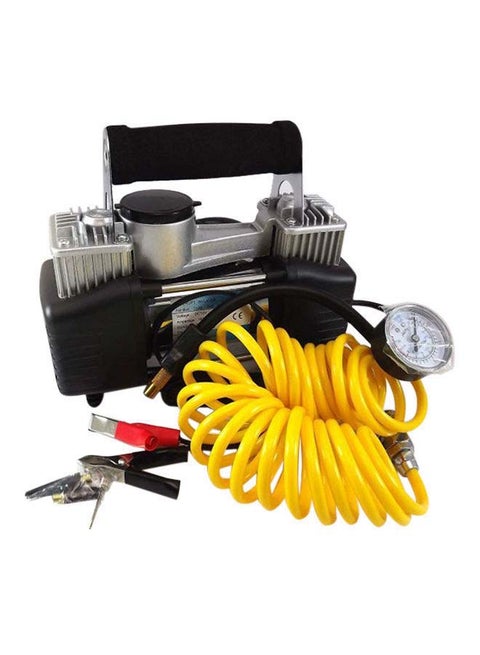 Tyre Inflator With Double Cylinder Air Compressor
