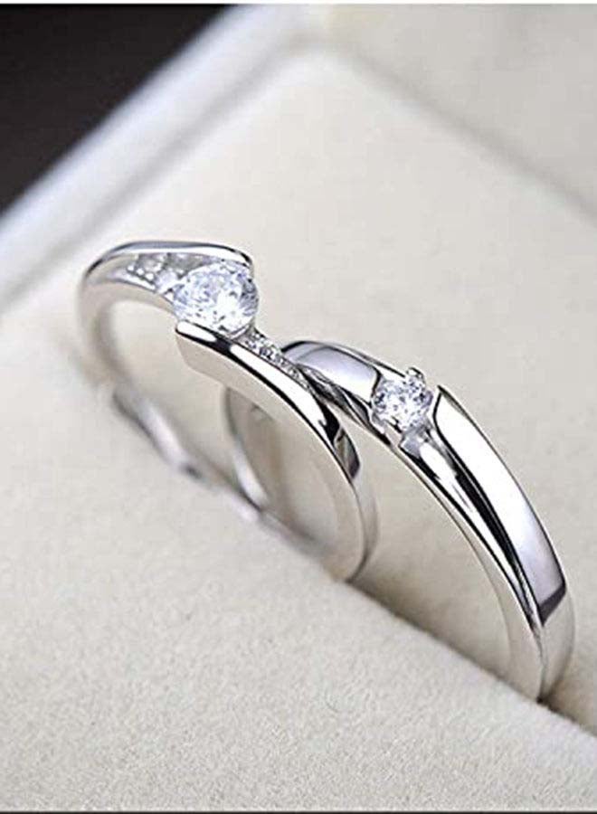 ماركة غير محددة - طقم خاتم مطلي بالفضة الإسترلينية 925 - Image 1