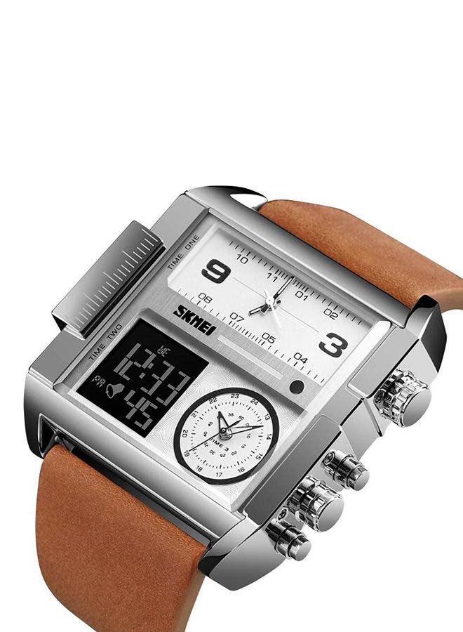 SKMEI - Men's Leather Chronograph Wrist Watch NF01210001 - Image 1