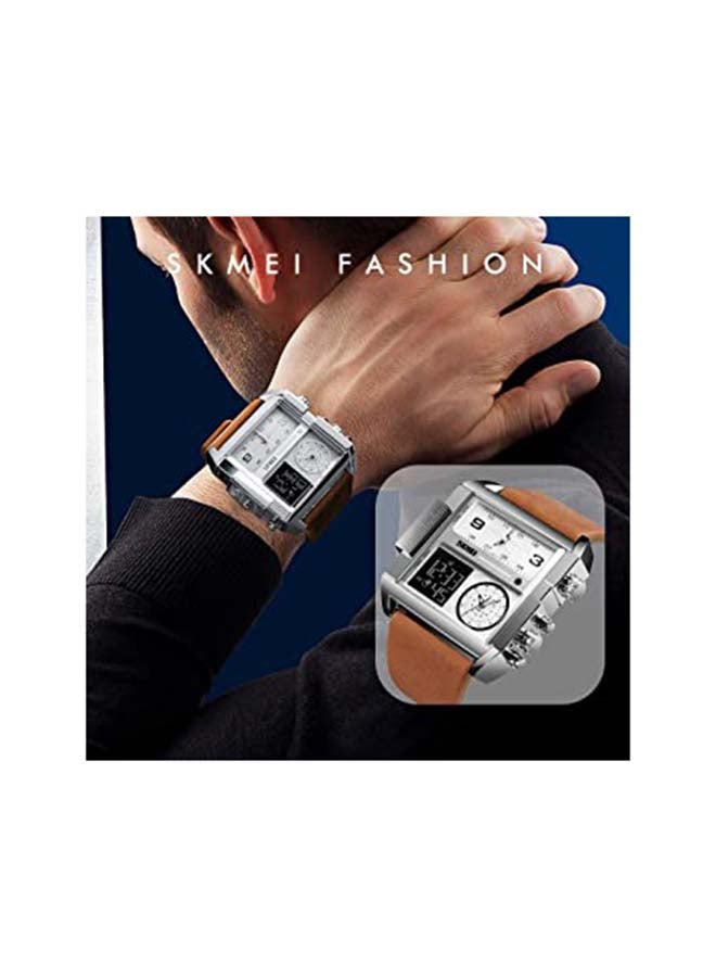 SKMEI - Men's Leather Chronograph Wrist Watch NF01210001 - Image 1