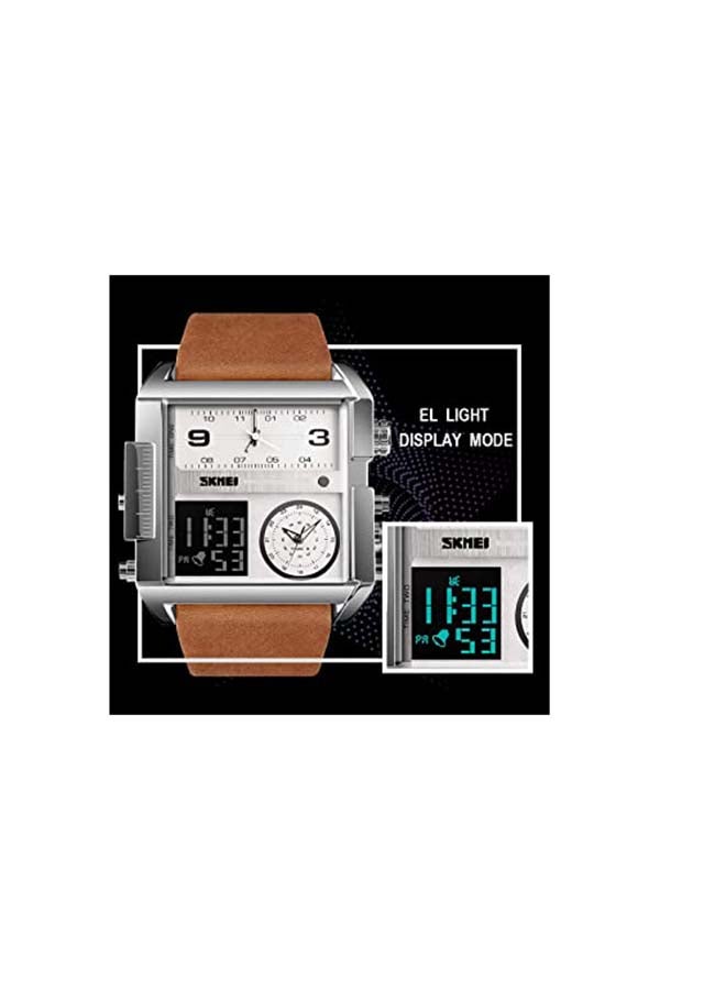 SKMEI - Men's Leather Chronograph Wrist Watch NF01210001 - Image 1