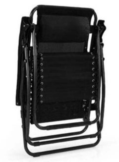 BJM Foldable Adjustable Reclining Chair Black 177x113x68cm  - Image 2