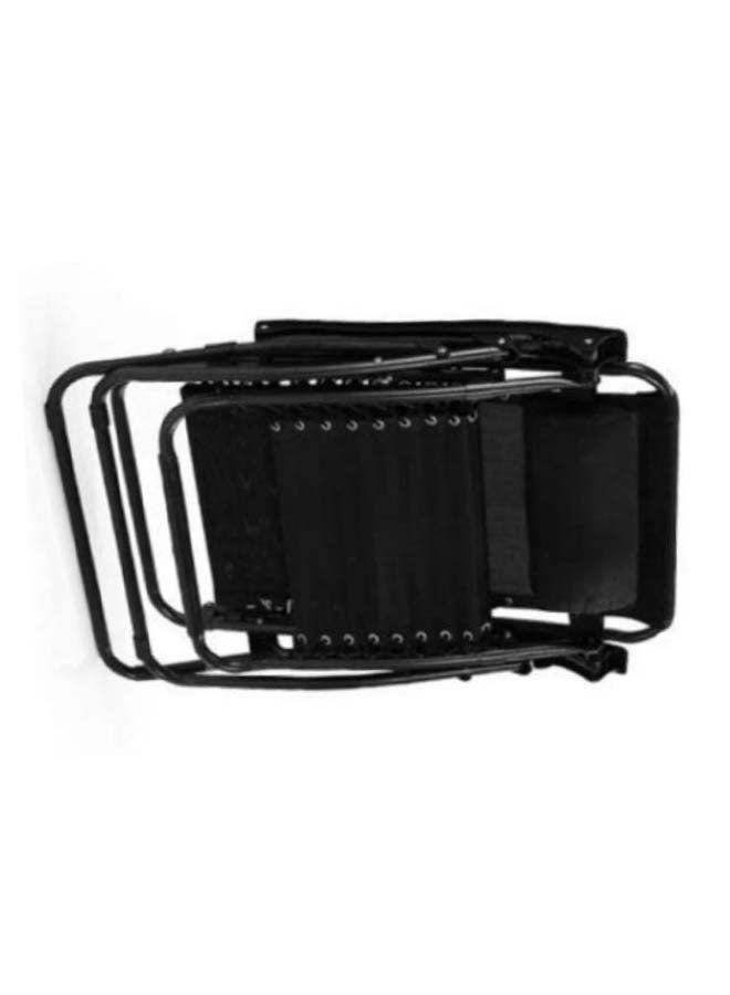 BJM - Foldable Adjustable Reclining Chair Black 177x113x68cm - Image 1