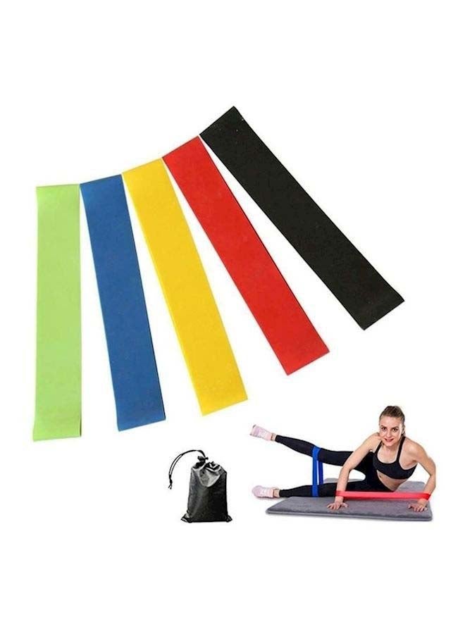 Kanteen Store - Set Of 5 Crossfit Latex Resistance Bands 0.37pound 0.37pound - Image 1