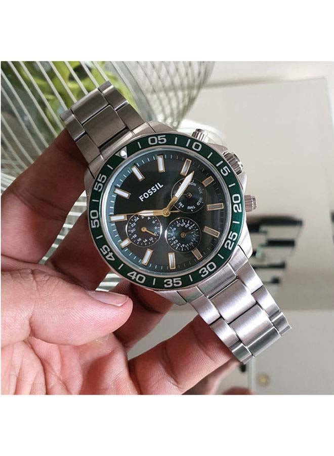 FOSSIL - Men's Stainless Steel Chronograph Wrist Watch BQ2492 - 45 mm - Green - Image 1