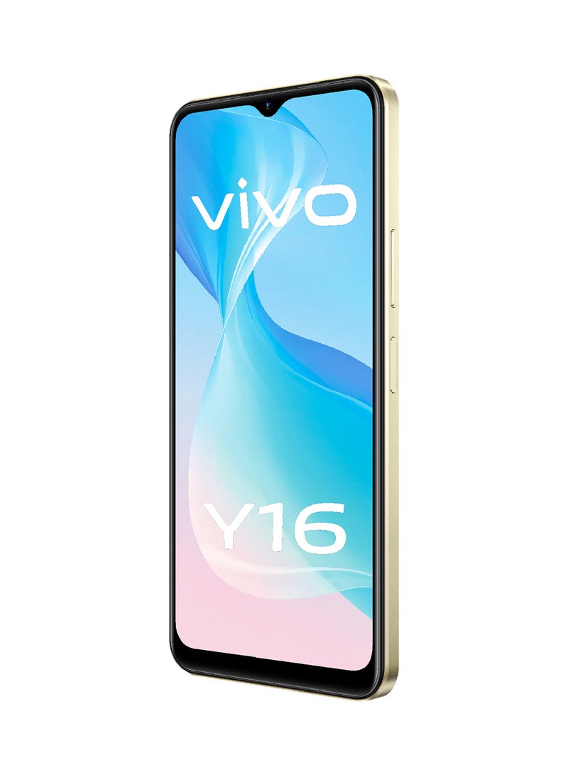 vivo Y16 Dual SIM Drizzling Gold 4GB RAM 64GB With  Wired Earphone and Ring Phone Holder - Image 5