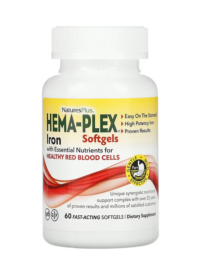 Nature's Plus Hema-Plex 60 Fast-Acting Softgels