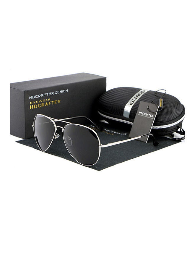 HDCRAFTER - Men's Full Rim Polarized UV400 Aviator Frame Sunglasses - Lens Size: 61 mm - Image 1