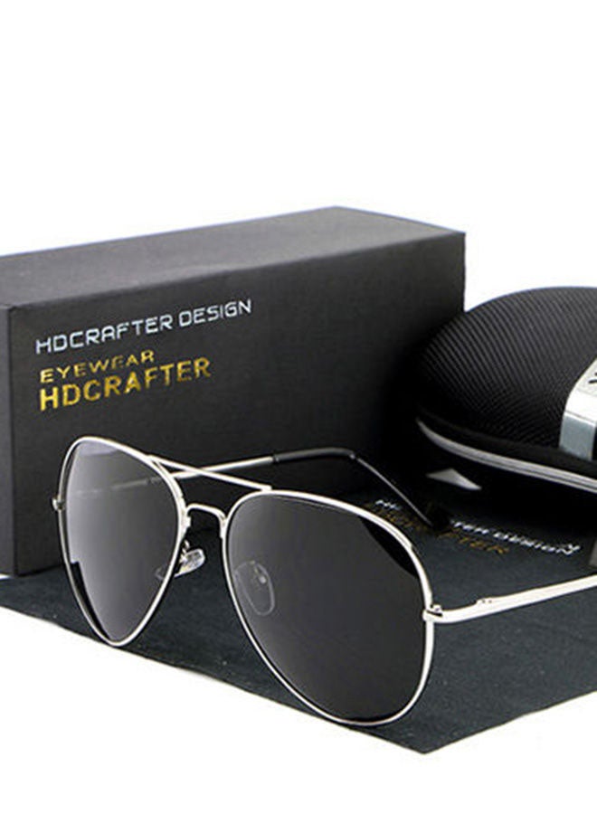 HDCRAFTER - Men's Full Rim Polarized UV400 Aviator Frame Sunglasses - Lens Size: 61 mm - Image 1
