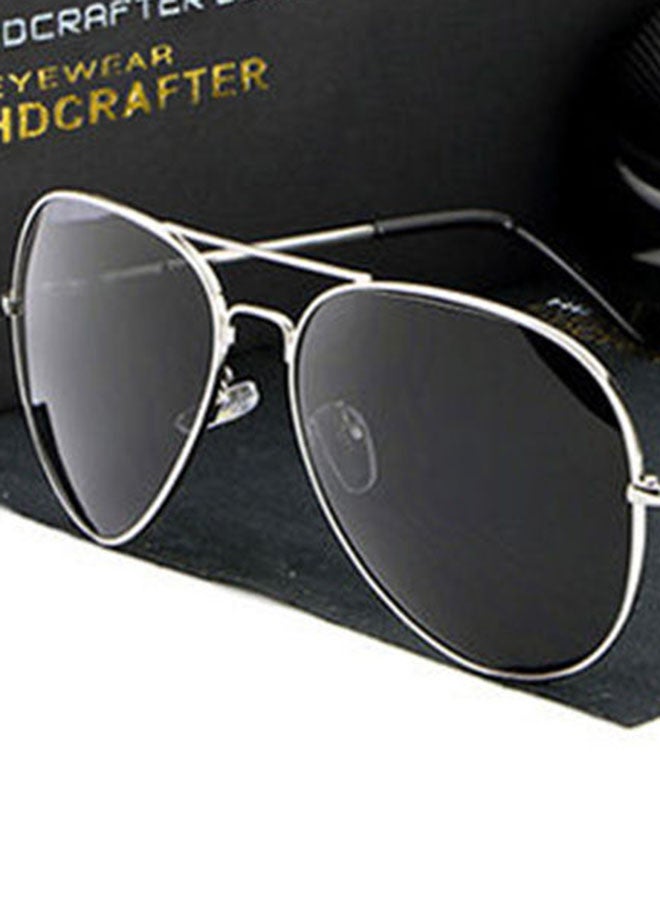 HDCRAFTER - Men's Full Rim Polarized UV400 Aviator Frame Sunglasses - Lens Size: 61 mm - Image 1