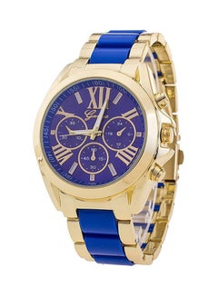 Geneva Men's Stainless Steel Analog Watch AWNTG 01 W0019 - 37 mm - Blue/Gold  - Image 1