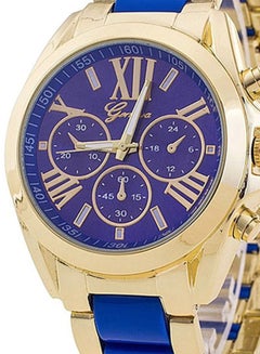Geneva Men's Stainless Steel Analog Watch AWNTG 01 W0019 - 37 mm - Blue/Gold  - Image 2