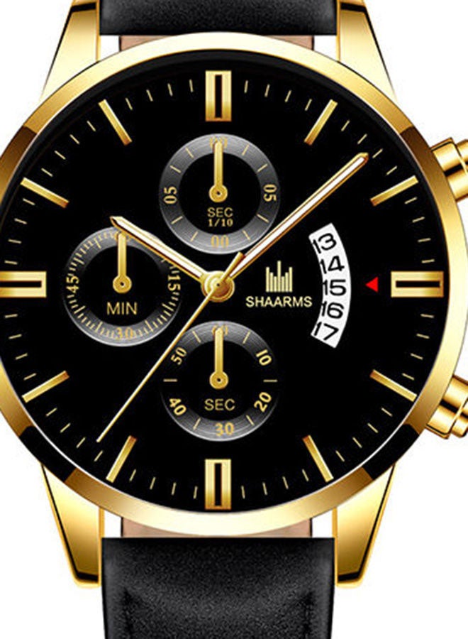 SHAARMS - PU Leather Analog Wrist Watch SA6001-9 - Image 1