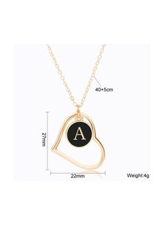 Alphabet Letter Heart Shaped Pendant Necklace - v1666363071/N36195634A_2