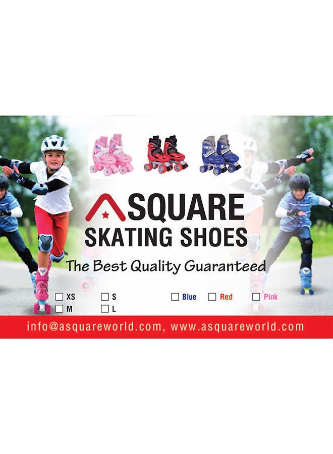 Generic - Kids Unisex Four Wheel Roller Skating Shoes M ( 35-38)cm M ( 35-38)cm - Image 1