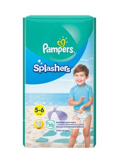 Splashers Swimming Pants Size 5-6 Carry Pack 10 Count