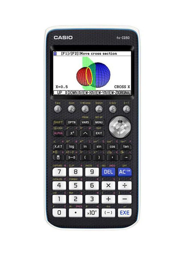 CASIO - FX-CG50 Scientific Graphic Calculator Black/White/Blue - Image 1