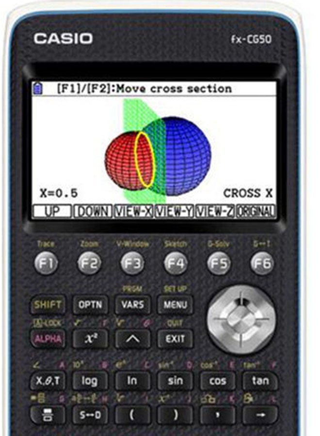 CASIO - FX-CG50 Scientific Graphic Calculator Black/White/Blue - Image 1