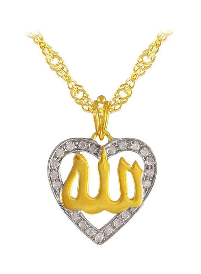 Vera Perla - 18 Karat Gold Diamonds 3D Heart Necklace - Image 1
