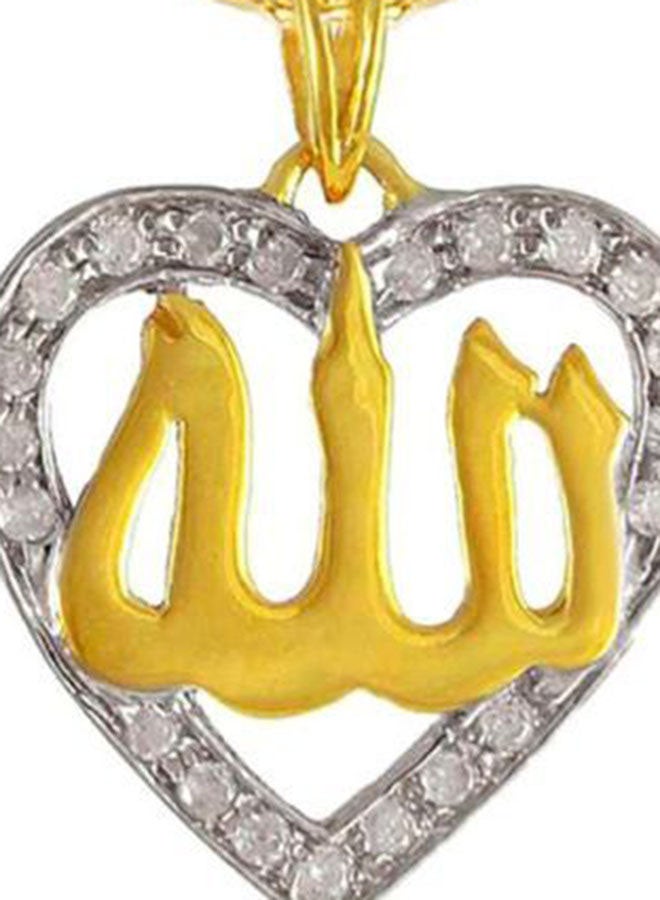 Vera Perla - 18 Karat Gold Diamonds 3D Heart Necklace - Image 1